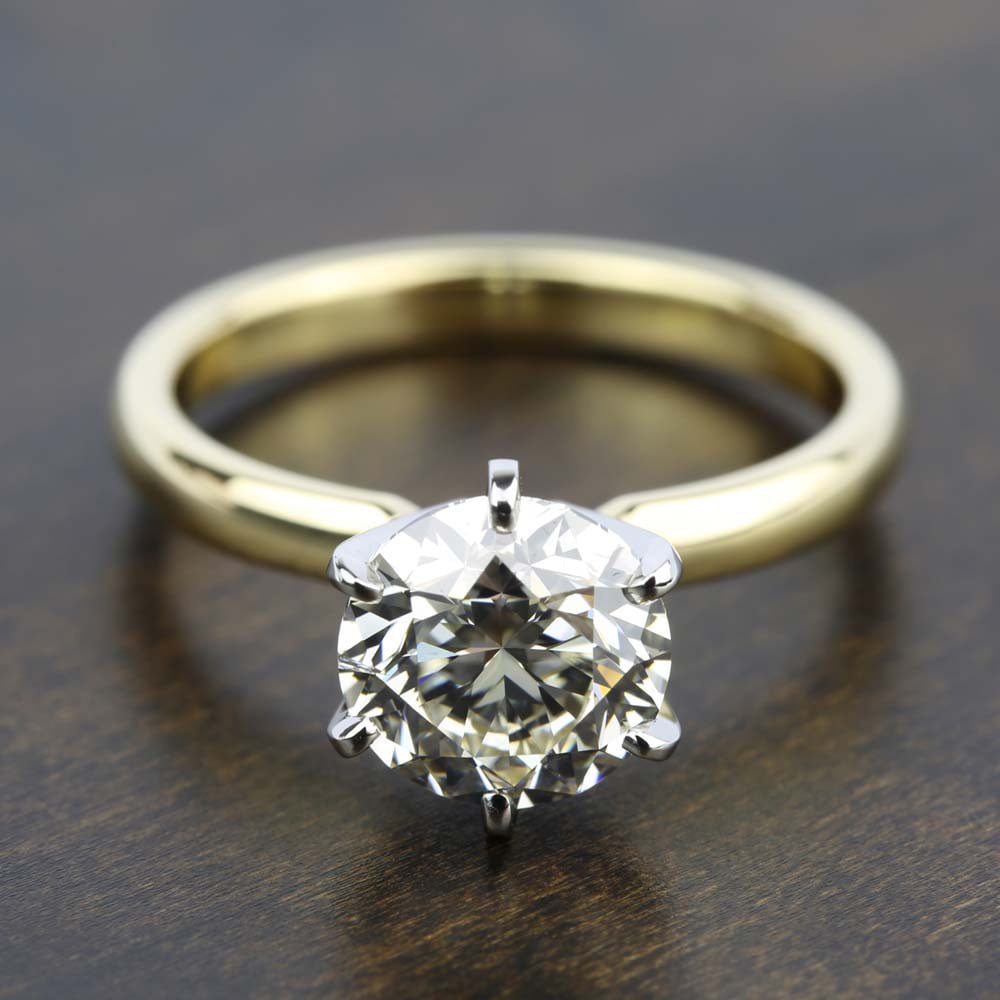 Six-Prong Solitaire Engagement Ring in Yellow Gold | 05