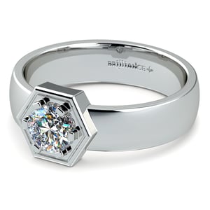 Hexagon Talos Mens Diamond Engagement Ring (3/4 ctw)