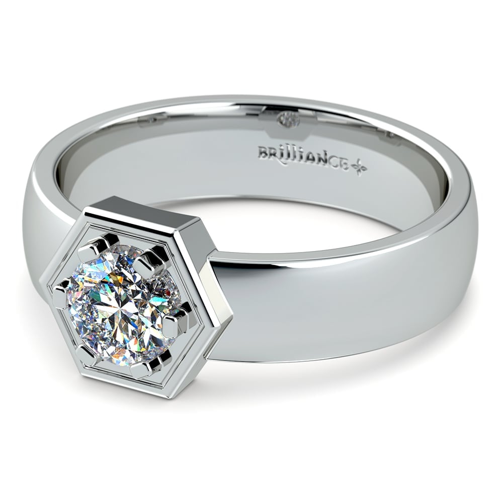 Hexagon Talos Mens Diamond Engagement Ring (3/4 ctw) | 01