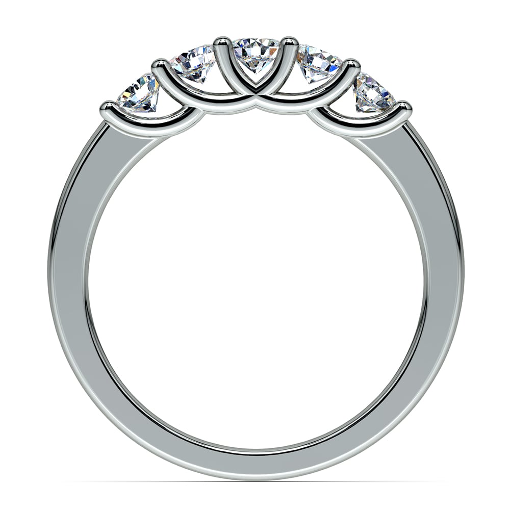 Trellis Five Diamond Wedding Ring in White Gold | 03