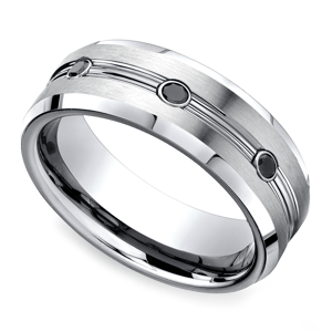 Black Diamond Men's Wedding Ring in Cobalt (7.5mm)