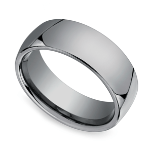 Comfort Fit Men's Wedding Ring in Tungsten (7mm)