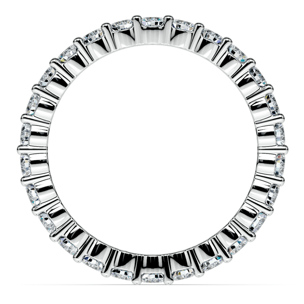 Stunning 1 Carat Prong Set Diamond Eternity Ring In White Gold | 03