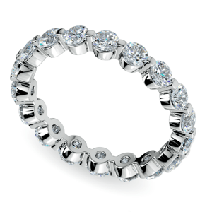 Floating Diamond Eternity Ring in White Gold (2 ctw)