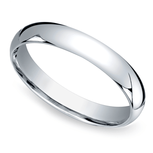 Mid-Weight Men's Wedding Ring in 14K White Gold (4mm)
