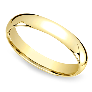 Mens Yellow Gold Wedding Ring (Mid-Weight 4mm)
