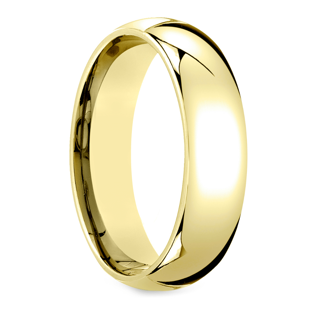 Mid-Weight Men's Wedding Ring in 14K Yellow Gold (6mm) | 02