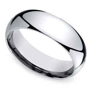 7 Mm Mid Weight Wedding Band For Men In White Gold