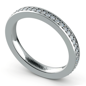 Elegant Eternity Pave Diamond Ring In White Gold (1/2 Ctw)