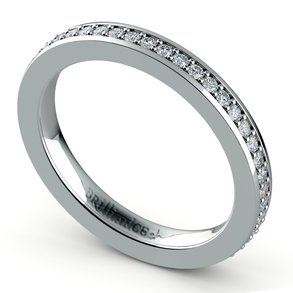 Elegant Eternity Pave Diamond Ring In White Gold (1/2 Ctw) | 01